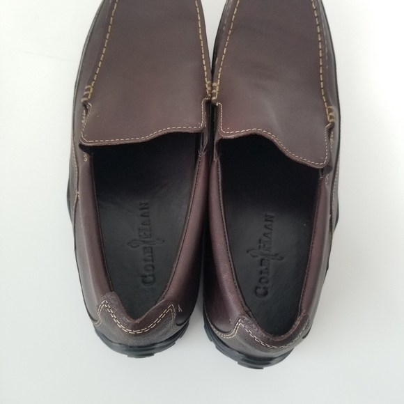 Cole Haan Tucker Venetian Brown Leather Slip On Loafers 10.5 French Roast